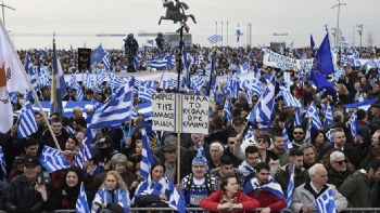 Yunanistan'da ''Prespa'' Protestosu